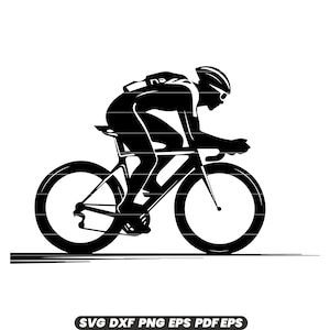 Fiets racer wielrenner Sport fietsen competitie atleet Race SVG DXF PNG-bestand knippen digitale Instant Download