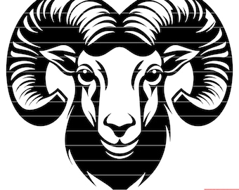 Ram Sheep Animal Farm Horns Mascot Symbol Strength Aries Zodiac