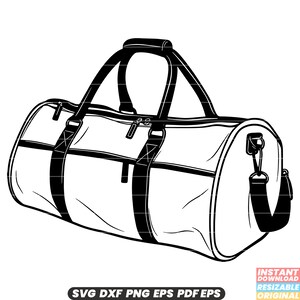 Seesack Reisegepäck Fitnessstudio Sport Handgepäck Schultergurt Kompakt Tragbar Abenteuer Rucksack SVG DXF PNG Schnittdatei