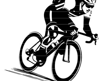 Kolarz Kolarz Sport Kolarstwo Zawody Sportowiec Wyścig SVG DXF PNG Wytnij plik Cyfrowy Natychmiastowe pobieranie