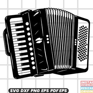 Accordion Svg, Music Instrument Svg, Accordion Clipart, Musical Svg, Folk Music Svg, Cut File, Digital Download