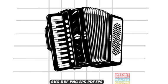 Accordion Svg, Music Instrument Svg, Accordion Clipart, Musical Svg, Folk Music Svg, Cut File, Digital Download