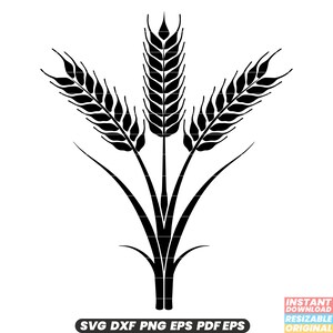 Grano SVG Grano Illustrazione Cereali Raccolto Fienile Silo Pane Clipart Raccolta Pianta Grafica Agricoltura Design DXF PNG File di taglio #3