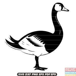 Oie sauvagine oiseau nature faune migrateurs étang lac plumes bec klaxon volant SVG DXF PNG coupe fichier téléchargement immédiat