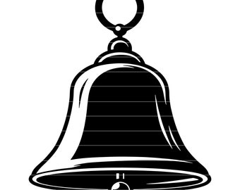 Sonido de timbre de campana, alarma de iglesia, adorno de puerta, decoración, vintage, retro, SVG, DXF, PNG, archivo de corte, descarga digital instantánea