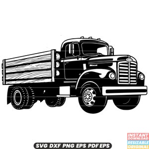 Holz LKW Forstfahrzeug Forstindustrie Holz Transport Schwerlast SVG DXF PNG Schnitt Datei Digital Sofort Download