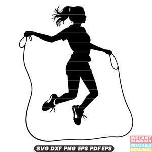 Jump Rope SVG Fitness Equipment Illustration Jump Rope Clipart Workout Gear Graphic Exercise Design Cardio Activity Art DXF PNG Cut File