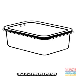 Plastic Food Container SVG - Clear Storage Boxes, Meal Prep Containers ...