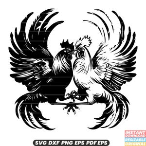 Cockfighting Svg, Cockfighting Dxf, Cockfighting Png, Cockfighting Cut File, Cockfighting Clipart, Cockfighting File #1