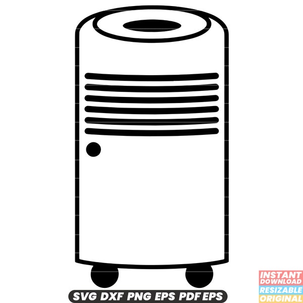 Air Purifier Home Appliance Clean Air Filter Hepa Ionizer Allergen Pollutant Odor Removal SVG DXF PNG Cut File Digital Instant Download