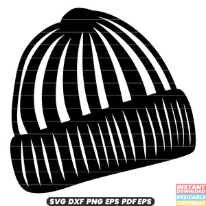 Bonnet chapeau casquette mode hiver tricot laine chaud chapeaux SVG DXF PNG coupe fichier téléchargement immédiat