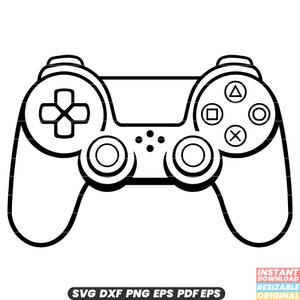 Kontroler gier Konsola do gier Joystick Rozrywka Technologia Cyfrowa Zabawa SVG DXF PNG Wytnij plik Cyfrowe natychmiastowe pobieranie