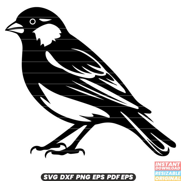 Canary Bird Pet Songbird Feathered Aviary Yellow Singing Wildlife Nature SVG DXF PNG Cut File Digital Instant Download