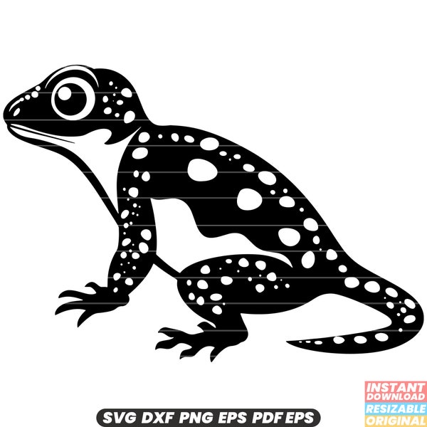 Gecko Eidechse Reptil skalierte Tierwelt Tropical Agile Camouflage Tail Climber Nature SVG DXF PNG Cut File Digital Instant Download