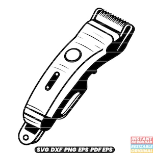 Haarschneider SVG Grooming Barber Haircut Salon Trimmer Rasierer Elektrowerkzeug DXF PNG Schnittdatei