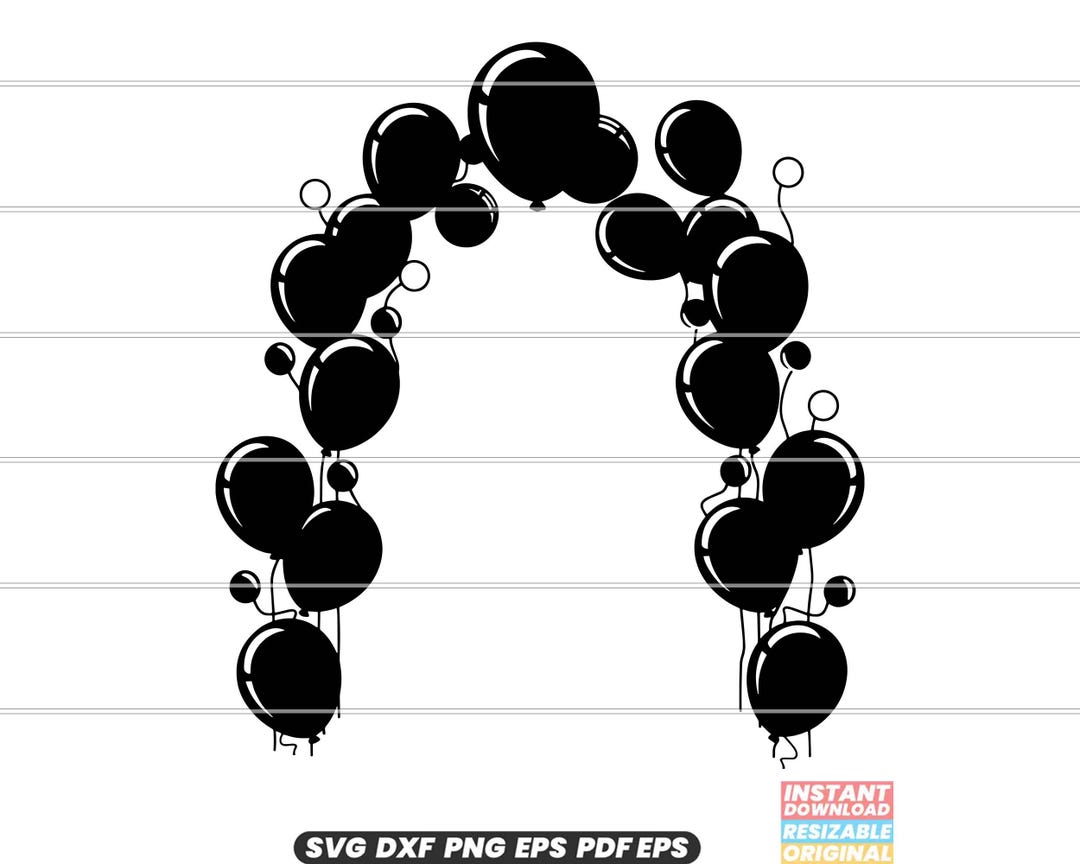 Balloon Arch Svg, Balloon Arch Dxf, Balloon Arch Png, Balloon Arch Cut ...