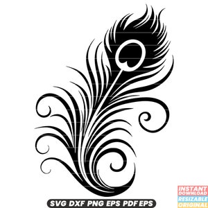 Pauwenveer vogel verenkleed exotische mooie kleurrijke decoratieve natuur Wildlife Art Craft SVG DXF PNG-bestand knippen