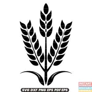 Grano SVG Grano Illustrazione Cereali Raccolto Fienile Silo Pane Clipart Raccolta Pianta Grafica Agricoltura Design DXF PNG File di taglio #2