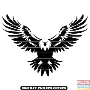 Aquila Volante Uccello Fauna Selvatica Natura Librarsi Ali Predatore Libertà Maestà Cielo Cacciatore Rapace Aquila Calva Fauna Selvatica SVG DXF PNG File di Taglio