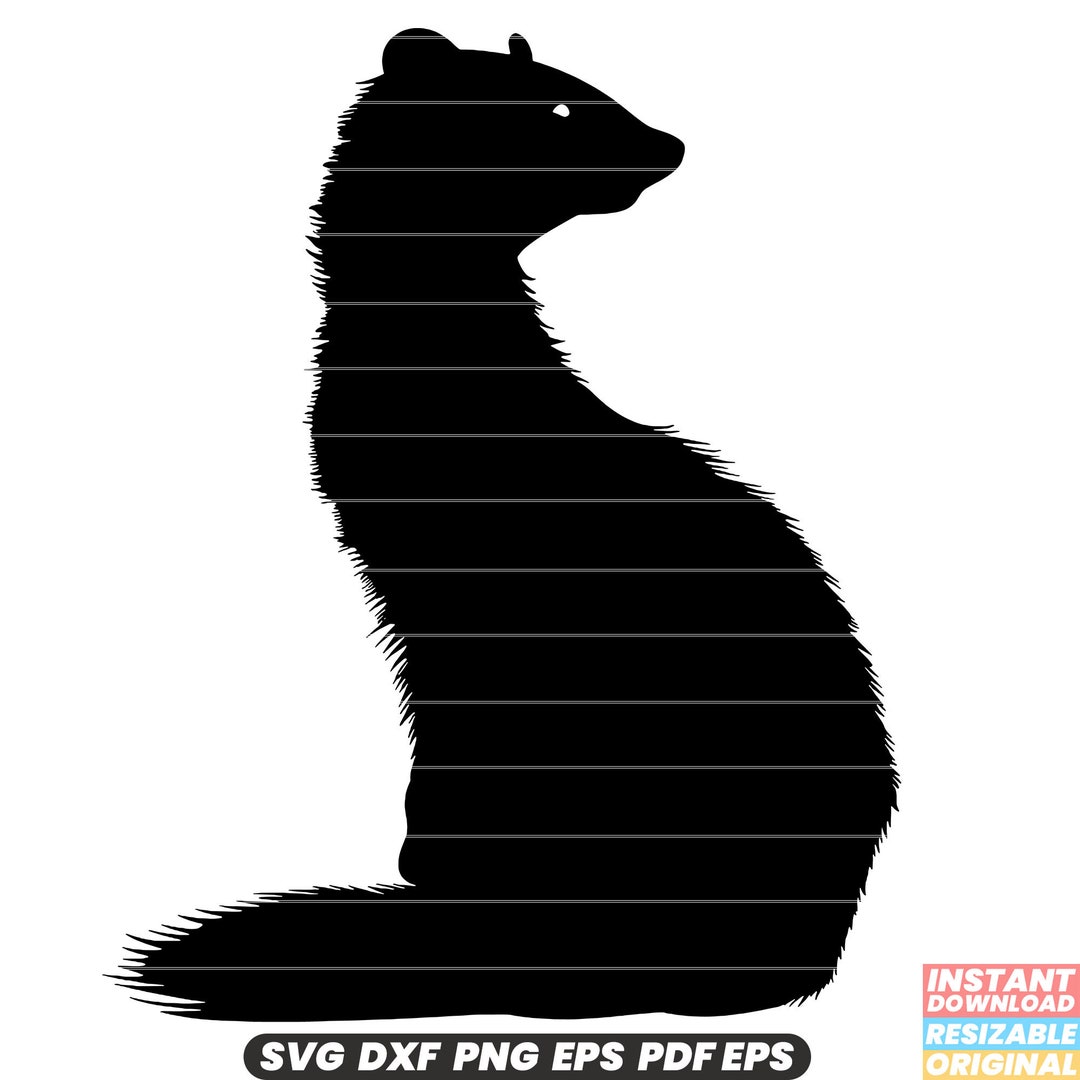 Marten Rabbit Svg Marten SVG Wild Animal Illustration Marten Clipart Furry Creature ...