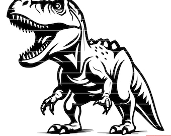Dinosaur Prehistoric Reptile Extinct Ancient Jurassic Fossil Skeleton SVG DXF PNG Cut File Digital Instant Download