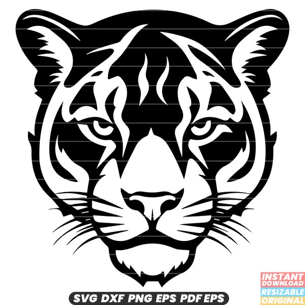 Cougar Mountain Lion Wildlife Predator Big Cat Feline Animal Nature SVG DXF PNG Cut File Digital Instant Download