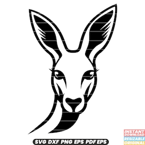 Kangourou, faune sauvage, marsupial, Australie, Outback, Conservation de la nature, SVG, DXF, PNG, couper, fichier, numérique, téléchargement immédiat