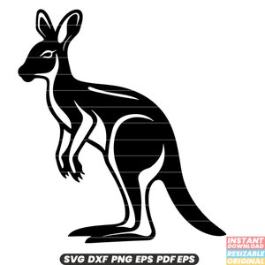 Känguru Wildlife Beuteltier Australien Beutel Hopping Joey Outback Mammal Natur SVG DXF PNG Datei Digital Sofort Download geschnitten