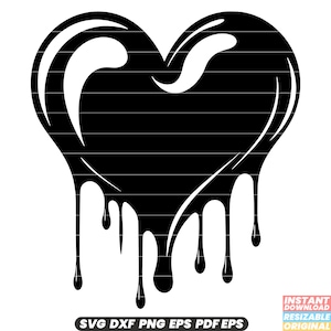 Schmelzendes Herz Bild Liebe Romantik Zuneigung Schmelzende Liebe Herzform Konzept Symbolisch emotional Leidenschaftlich SVG DXF PNG Schnitt Datei