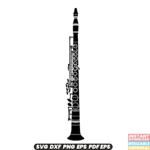 Clarinet, Clarinet Svg, Clarinet Dxf, Clarinet Png, Clarinet Cut File, Clarinet Clipart, Clarinet File, Clarinet Digital File #2