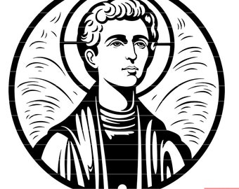 Sankt Stefan SVG - Religiös figur, kristen ikon, skyddshelgon, Sankt Stefan martyren Illustration DXF PNG Klippfil