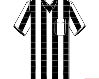 Referee Shirt SVG - Sports Official Uniform, Soccer Referee Jersey, Basketball Umpire Outfit, Sports Official Attire DXF PNG Cut File