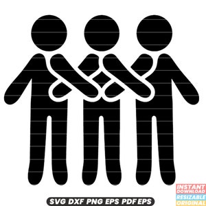 Teamwork SVG Collaboration Illustration Teamwork Clipart Group Graphic Cooperation Design Unity Art DXF PNG Cut File