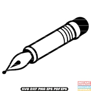 Puede incluir: Ilustración en blanco y negro de un bolígrafo de tinta con una punta afilada y un capuchón en el extremo.