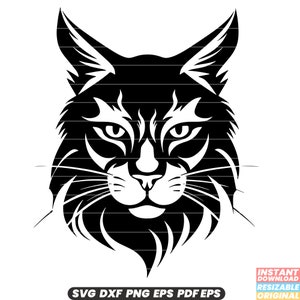 Félin chat chaton animal de compagnie animal domestique Kitty moustaches mignon SVG DXF PNG coupe fichier téléchargement immédiat