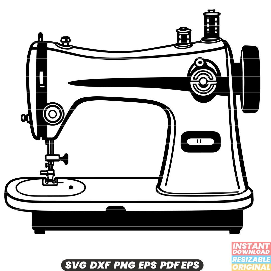 Sewing Machine SVG Sewing Machine DXF Sewing Machine PNG Crafty Designs
