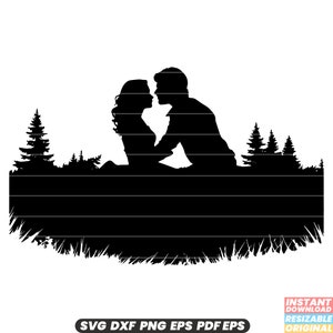 Romantische liefde genegenheid relatie gepassioneerde intieme emotie Diner bij kaarslicht bloemen poëzie datum nacht romantiek SVG DXF PNG-bestand knippen