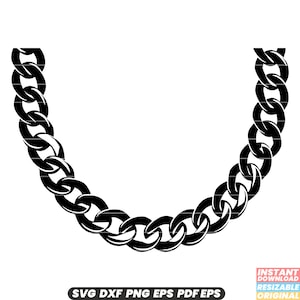 Chain SVG, DXF, PNG, Clipart, Cut File | Instant Download | Versatile Digital Design for Crafts, Jewelry Making and Industrial Art Projects.