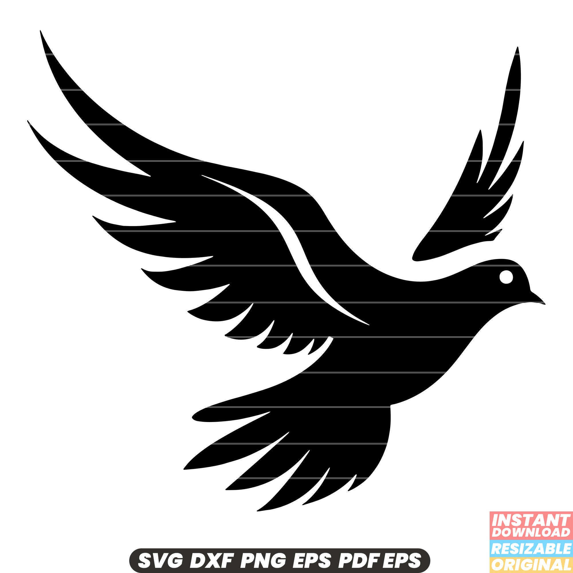 Dove SVG, Dove DXF, Dove PNG, Dove Clipart, Dove Cut File Instant