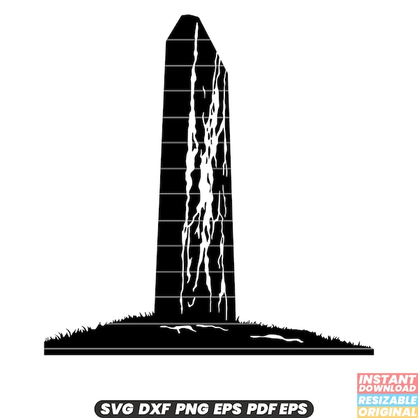 Monolith Structure Monument Obelisk Megalith Ancient Symbolic Architecture Stone Pillar Mysterious Enigmatic SVG DXF PNG Cut File