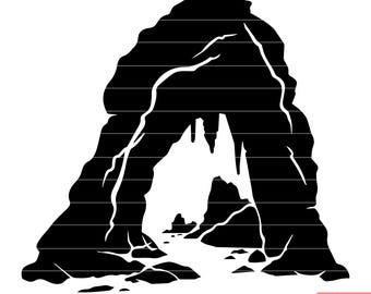 Cave, Cave Svg, Cave Dxf, Cave Png, Cave Cut File, Cave Clipart, Cave File, Cave Digital File, Cave Silhouette #1