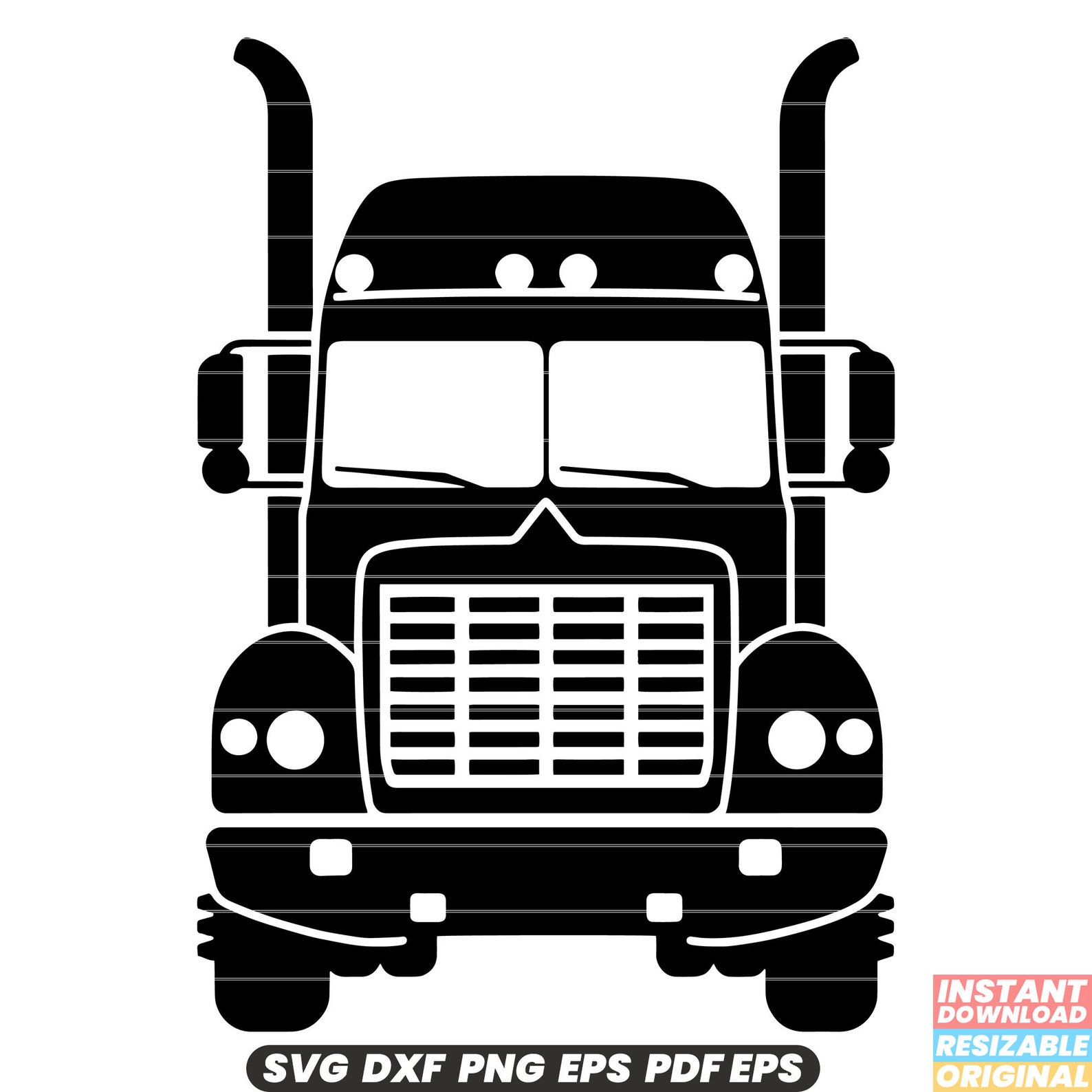 Truck SVG Transportation Illustration Truck Clipart Vehicle Graphic ...