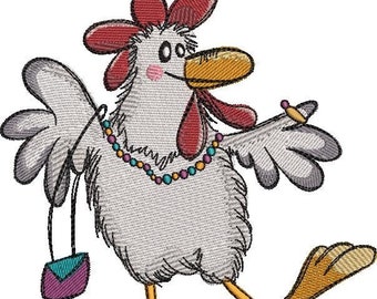 Crazy Chicken - Embroidery Design for Machine Embroidery