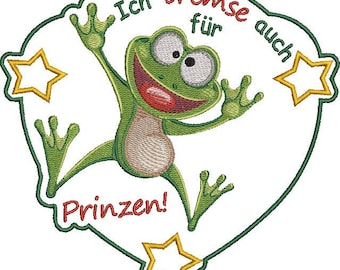 Frido Frosch - Ith - Autoscheiben Schild und Einzelmotiv für Maschinenstickerei