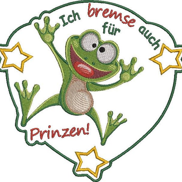 Frido Frosch - Ith - car window sign and individual motif for machine embroidery