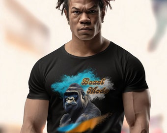 Gorilla Beast Mode Short Sleeve T-Shirt | Motivational Gym Apparel | Workout Clothes For Mens | Bodybuilding Shirt | Ape Fitness Tee | Gym |