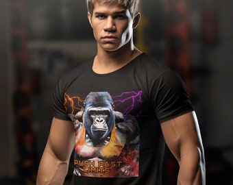 Gorilla Crossfit Shirt | Bodybuilder T-shirt | Monkey Gym Apparel | Workout Clothes For Mens | Gorilla Training T-shirt | Ape Fitness Tee |
