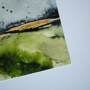 Original Abstract Watercolor Painting as Greeting Card