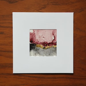 Pintura de acuarela abstracta original como tarjeta de felicitación