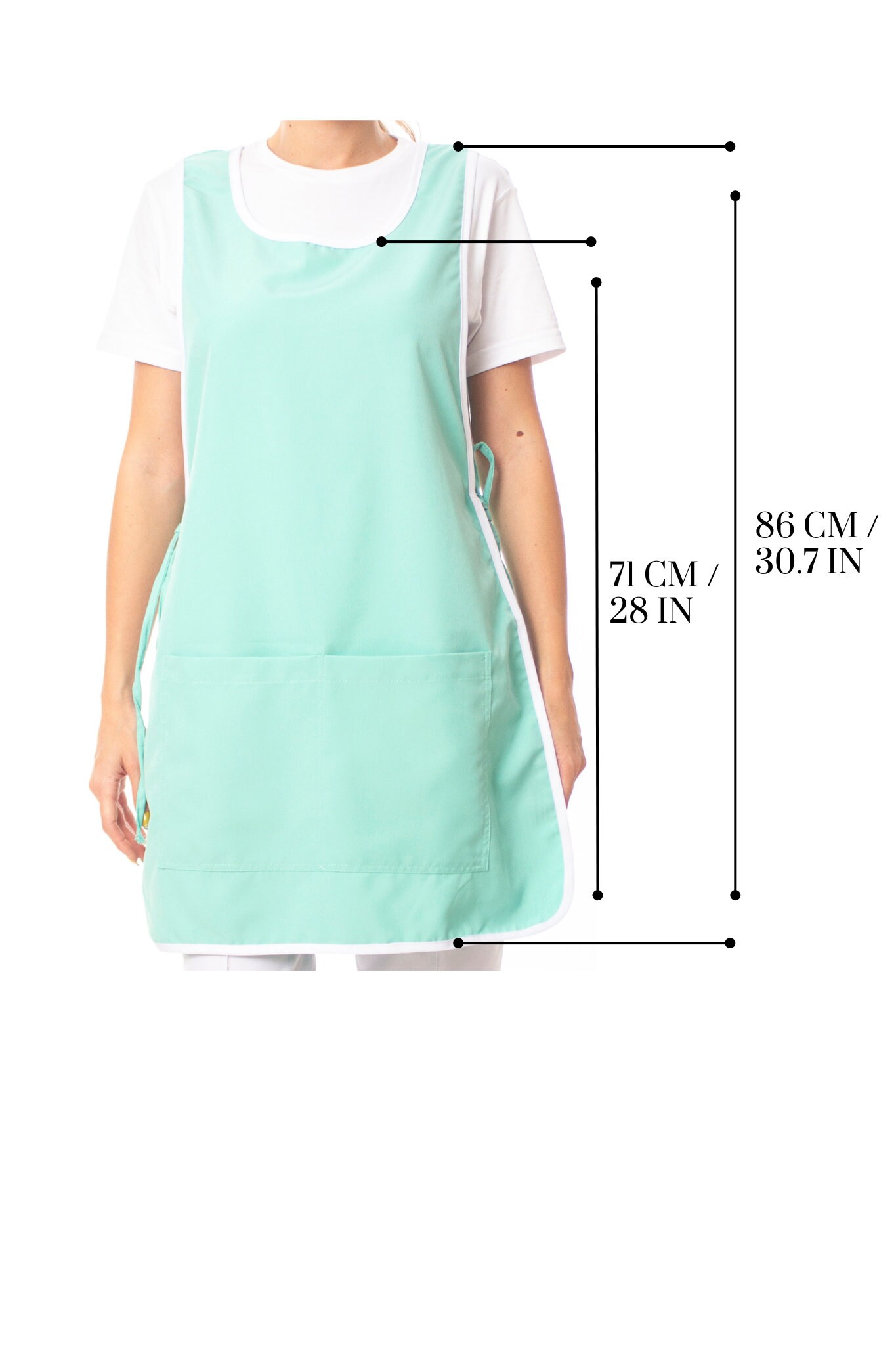 Personalised Front-pocketed Cleaning Tabard, Housekeeping Staff ...